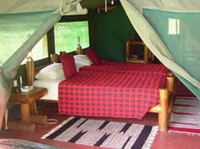 l'interno di una tenda